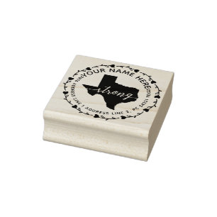 Umzug Rücksendeadresse Strong Texas Gummistempel