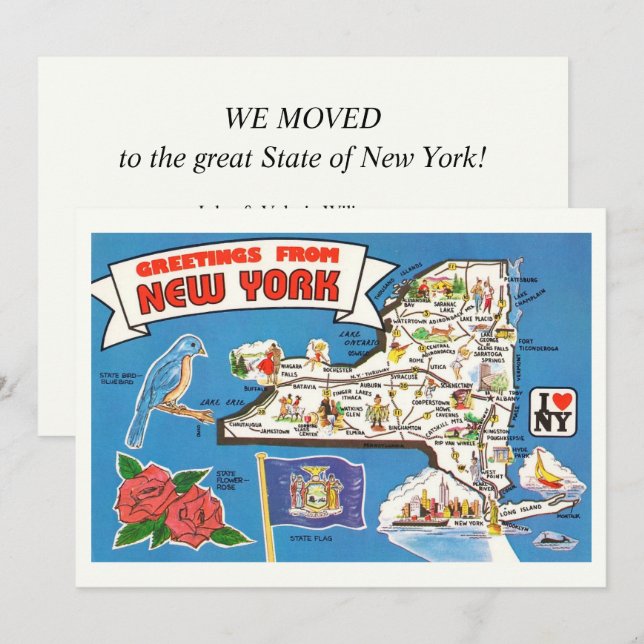 Umzugsankündigung New York  (Vorne/Hinten)