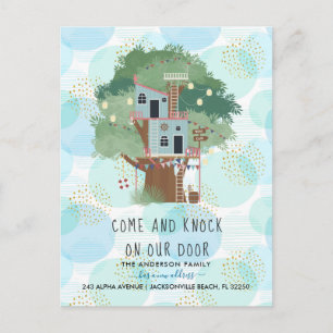 Umzugsankündigung   Treehouse Postkarte