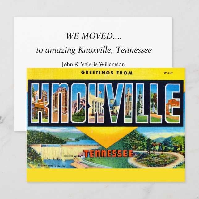 Umzugsmeldung Knoxville TN (Vorne/Hinten)