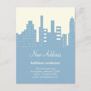 Umzugsmeldung mit Stadtblick Ankündigung