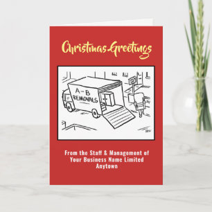 Umzugsunternehmen Weihnachtskarte Feiertagskarte