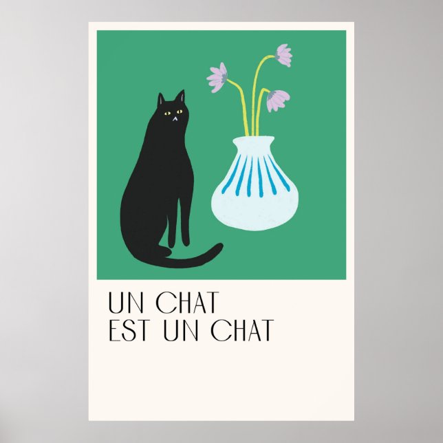 Un Chat Est Un Chat Black Cat Poster (Vorne)