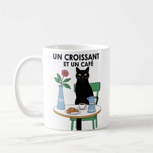 Un Croissant Cat  Kaffeetasse (Links)