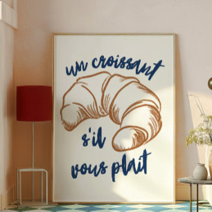 Un Croissant   Trendy Wall Art   Minimalistisches  Poster