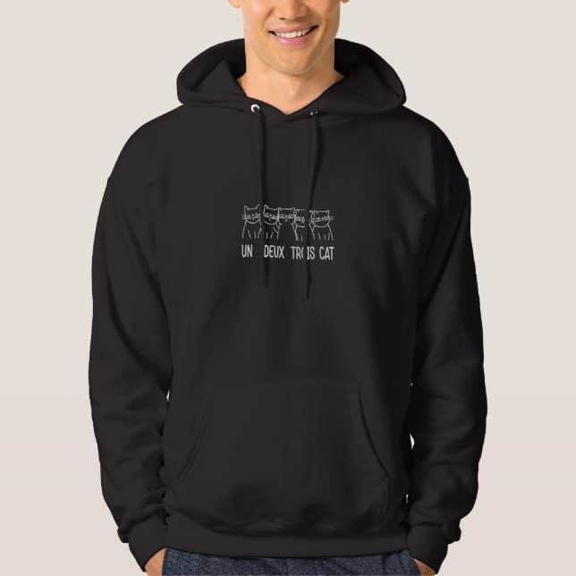 Un Deux Rois Cat Meow Kitty  Cats Mom And Cat Dad Hoodie (Vorderseite)