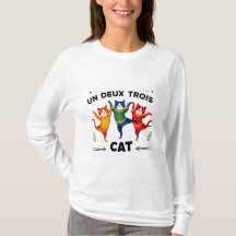 Un Deux Trois Cat Art Long Sleeve T - Shirt