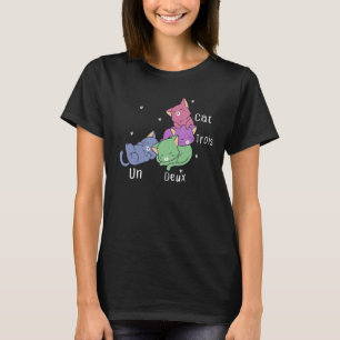 Un Deux Trois Cat T-Shirt Kitten Französisch Katze