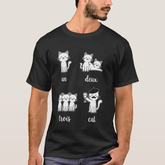 Un Deux Trois Katze T-Shirt (Vorderseite)