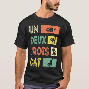 Un Deux Trois Katze Vintage Katze Kätzchen Katzen T-Shirt