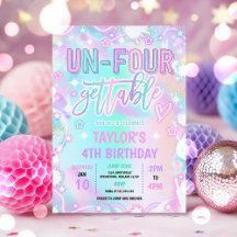 Un-Four-Gettable Neon Glow 4. Geburtstag Party