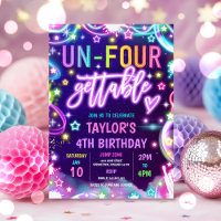 Un-Four-Gettable Neon Glow 4. Geburtstag Party