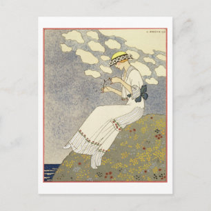 Un Peu.., Design für ein Landkleid von Paquin, 1 Postkarte