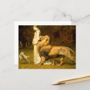 Una and Lion from Spensers Fee Queene - Riviere Postkarte