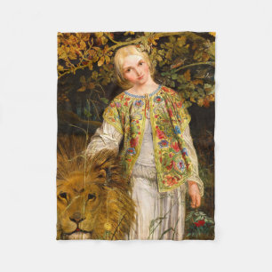 Una and the Lion, 1860 von William Bell Scott Fleecedecke