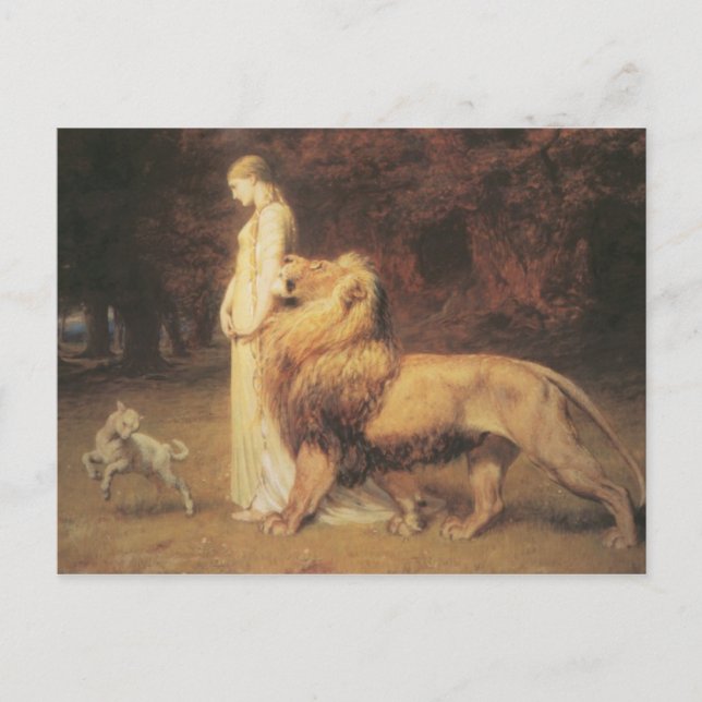 Una and the Lion Postkarte (Vorderseite)