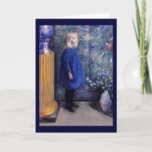 Una im blauen Kleid Karte