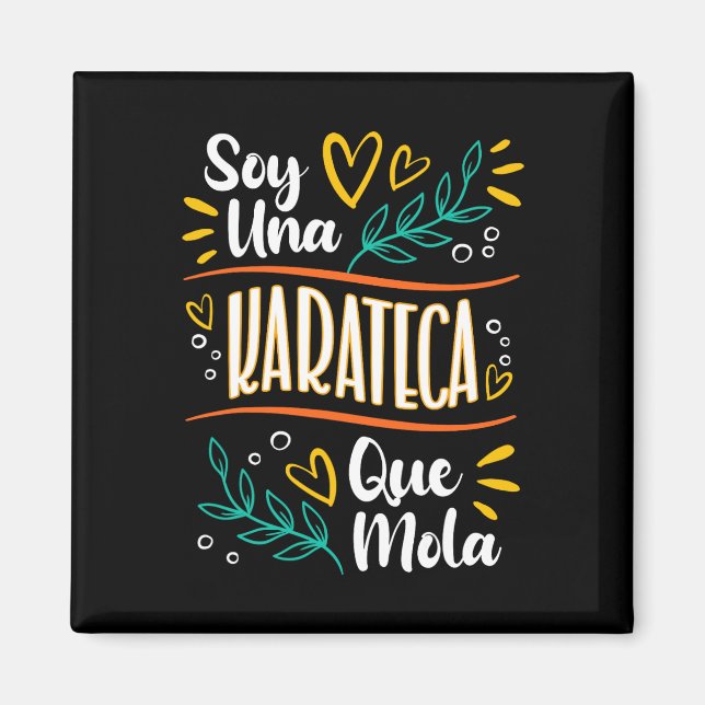Una Karateca Que Mola Mujer Regalos De Karate Magnet (Vorne)