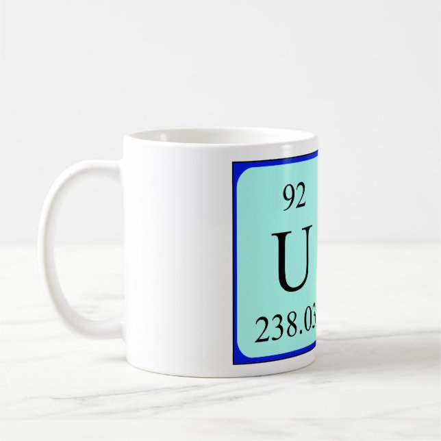 Una Namen-Tasse periodischer Tabelle Kaffeetasse (Links)