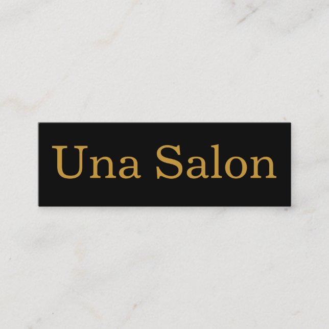 Una Salon Mini Visitenkarte (Vorderseite)