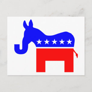 UNABHÄNGIG & BIPARTISAN - Donkey/Elephant Hybrid Postkarte