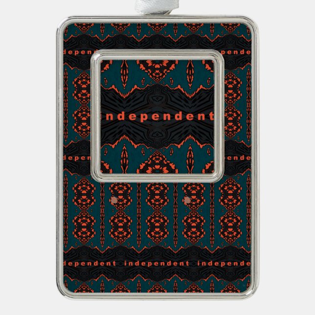 Unabhängig und stolz Rahmen-Ornament silber (Vorderseite)