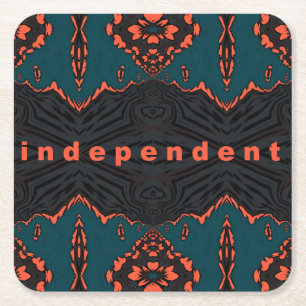 Unabhängig und stolz rechteckiger pappuntersetzer