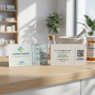 Unabhängige Apotheke   Moderner minimalistischer B Visitenkarte