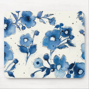 Unabhängige blaue Blüte Mousepad