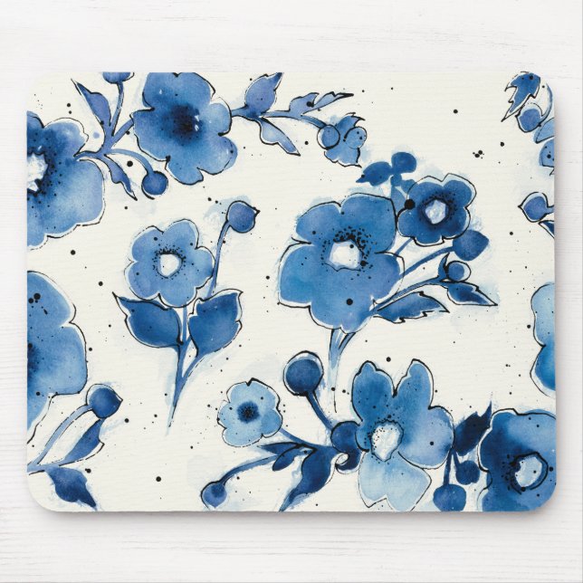 Unabhängige blaue Blüte Mousepad (Vorne)