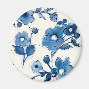 Unabhängige blaue Blüten Magnet