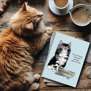 Unabhängige Graue Getigerte Blaue Süße Lustige Kat Notizbuch
