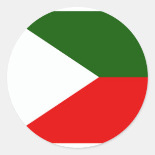 Unabhängige Kaschmir, indische Flagge Runder Aufkleber