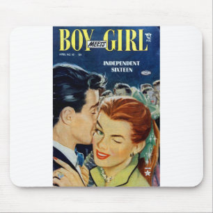 Unabhängige Sechzehn - Retro-Comic - Vintages Comi Mousepad
