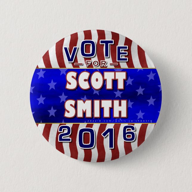 Unabhängiger 2016 Scott-Smith-Präsidenten-Wahl Button (Vorderseite)
