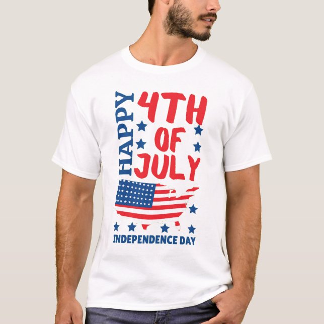 UNABHÄNGIGER TAG, 4. JULI T-Shirt (Vorderseite)