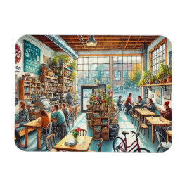 Unabhängiges Café in Portland Oregon Magnet