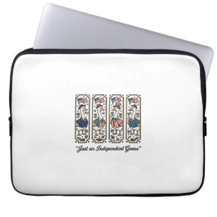 Unabhängiges Gans-patriotisches Vintage-T-Shirt-De Laptopschutzhülle