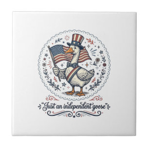 Unabhängiges Gänse-Vintage-Patriotisches-Shirt-Des Fliese