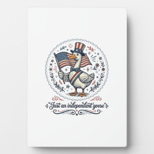 Unabhängiges Gänse-Vintage-Patriotisches-Shirt-Des Fotoplatte