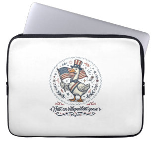 Unabhängiges Gänse-Vintage-Patriotisches-Shirt-Des Laptopschutzhülle