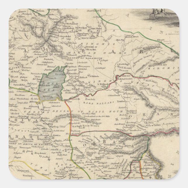 Unabhängiges Karton Quadratischer Aufkleber (Vorderseite)