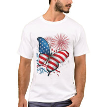 Unabhängigkeit 4. Juli Rot, Weiß, Blauer Schmetter