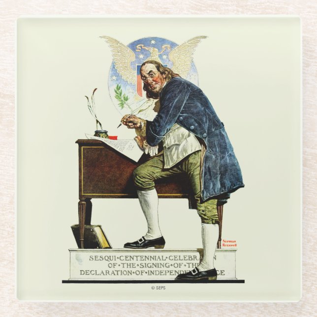 Unabhängigkeit Glasuntersetzer (Vorderseite)