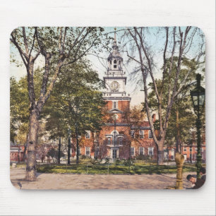 Unabhängigkeit Hall Philadelphia, PA 1900 Vintag Mousepad
