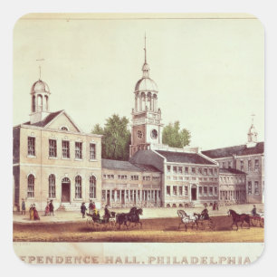 Unabhängigkeit Hall, Philadelphia Quadratischer Aufkleber