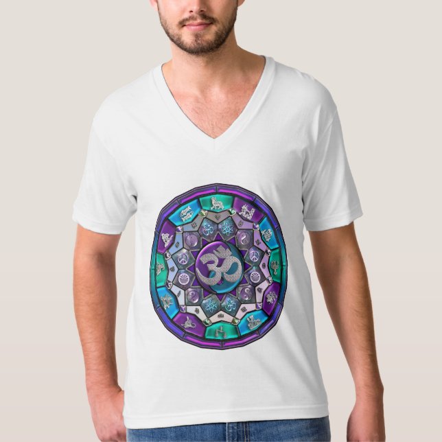 Unabhängigkeit Mandala ~ Die Veränderung des Lila T-Shirt (Vorderseite)