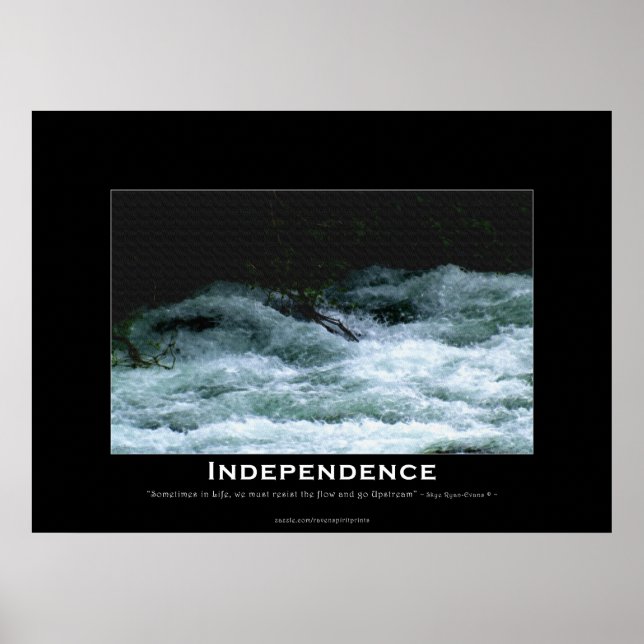 UNABHÄNGIGKEIT Motivierend River Rapids Poster (Vorne)
