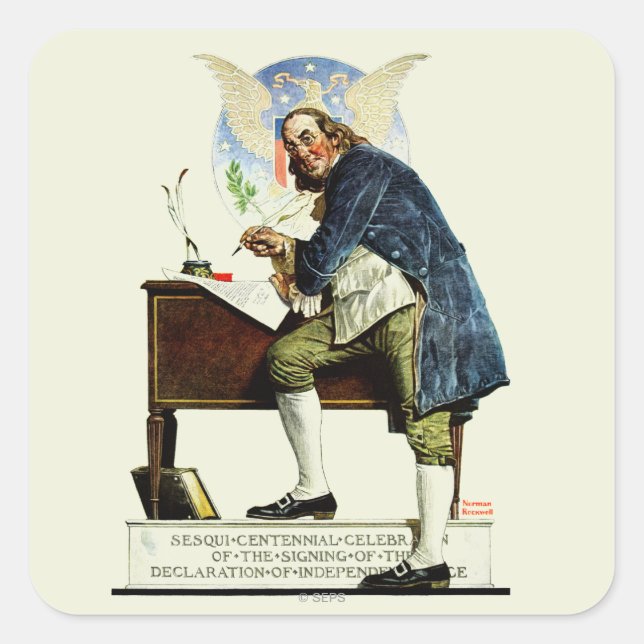 Unabhängigkeit Quadratischer Aufkleber (Vorderseite)