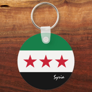 Unabhängigkeit Syriens, syrische Flagge, patriotis Schlüsselanhänger